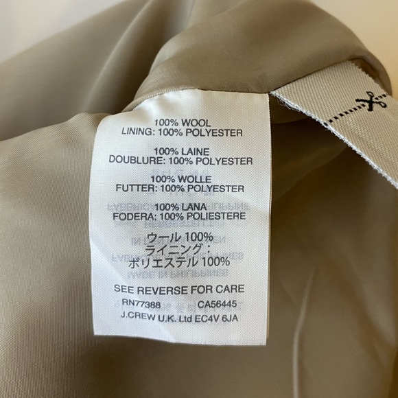 J Crew 100% Wool Mini Skirt Tan Size 00 - Picture 6 of 7